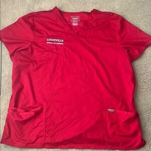 Cherokee Louisville Nursing Red Women's Scrub Top